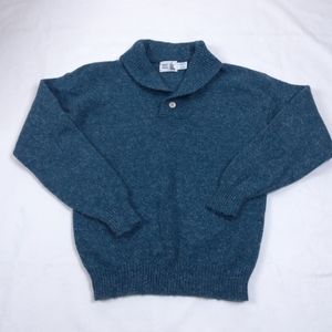 Vintage Penn's Landing Men's Wrap Neck Wool Sweater Size Large Made In The USA